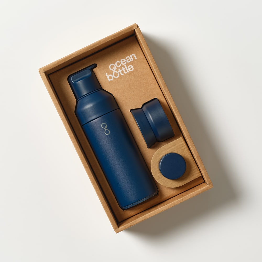 The 3 in 1 Ocean Bottle - Ocean Blue (12oz)