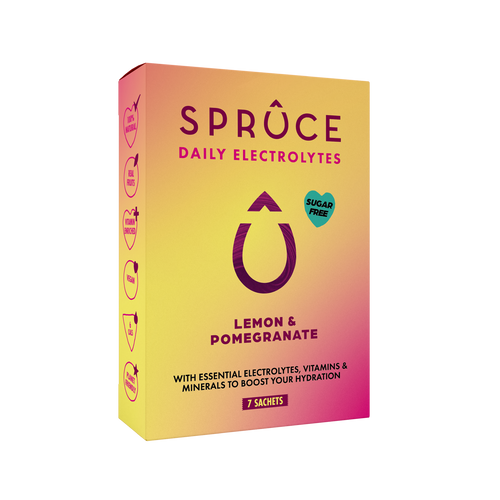 Spruce Daily Electrolyte - Lemon & Pomegranate Sachets - Single (7 Serves)