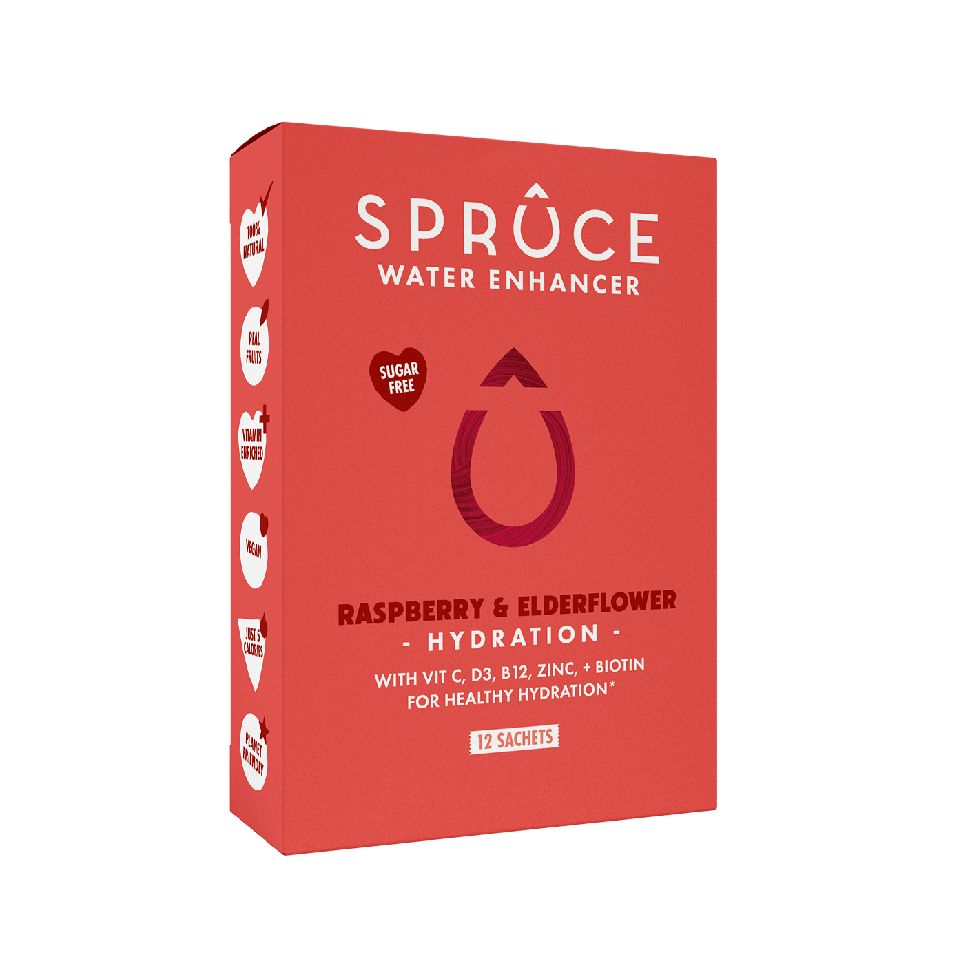 Spruce Raspberry & Elderflower Water Enhancers (12 serves)